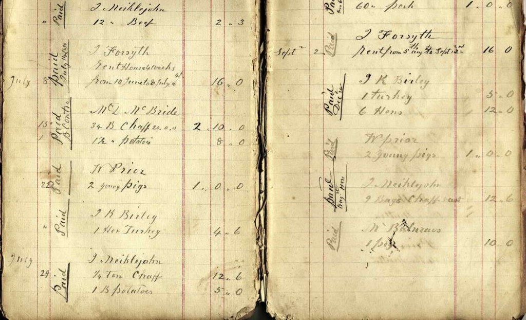 Glenorchy Store Day Book - Pages 58b & 59b