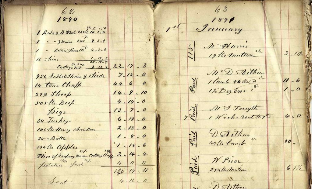 Glenorchy Store Day Book - Pages 62a & 63a