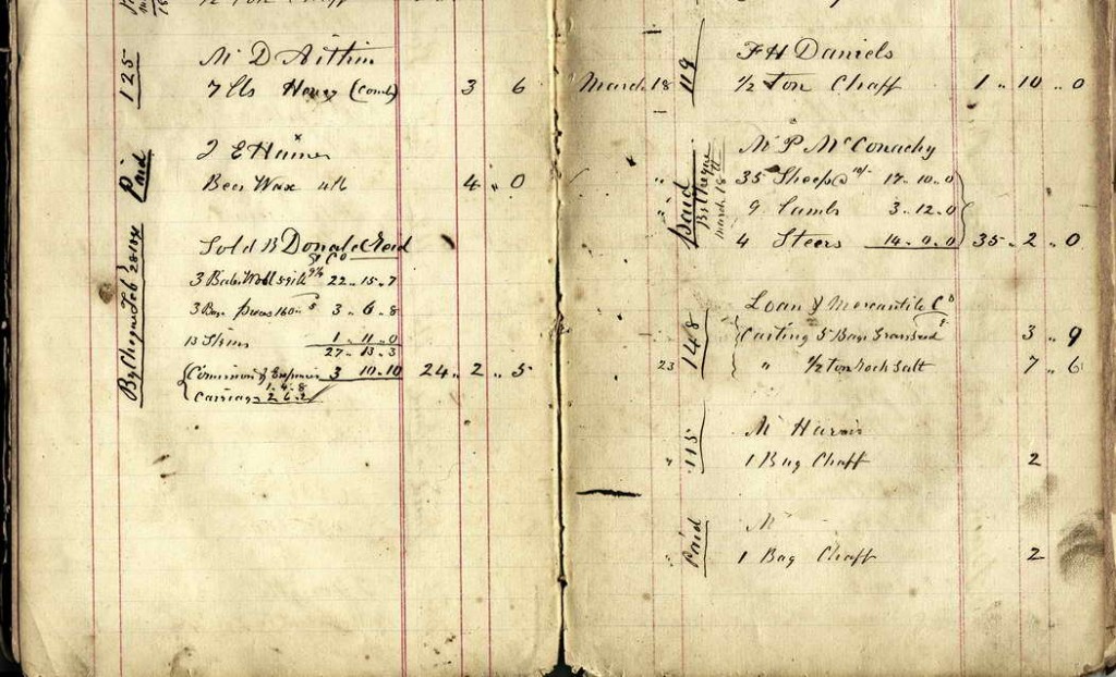 Glenorchy Store Day Book - Pages 64b & 65b