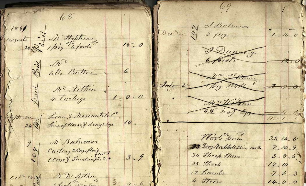 Glenorchy Store Day Book - Pages 68a & 69a