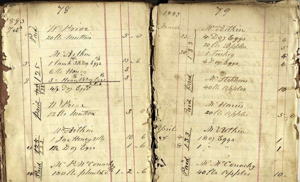 Glenorchy Store Day Book - Pages 78a & 79a