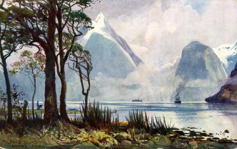 Milford Sound, Mitre Peak - A.H Fullwood