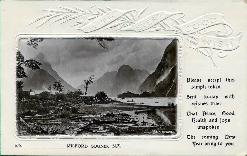 Milford Sound, New Year Greeting Card