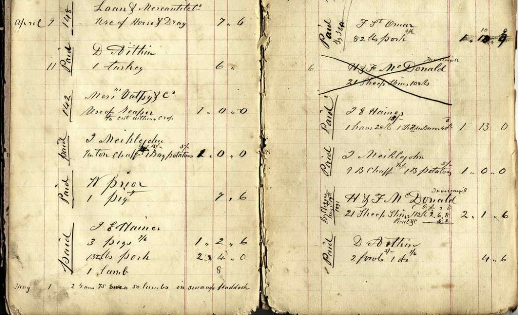 Glenorchy Store Day Book - Pages 66b & 67b
