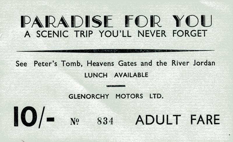 Paradise, Glenorchy Motors Ticket