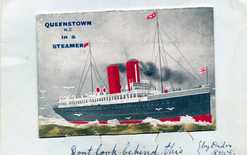 Queenstown Steamer, Pullout Novelty Card
